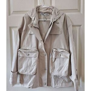 ZARA POCKET PARKA‎ LIMITED EDITION RUNS BIG OVERSIZED NWT Small